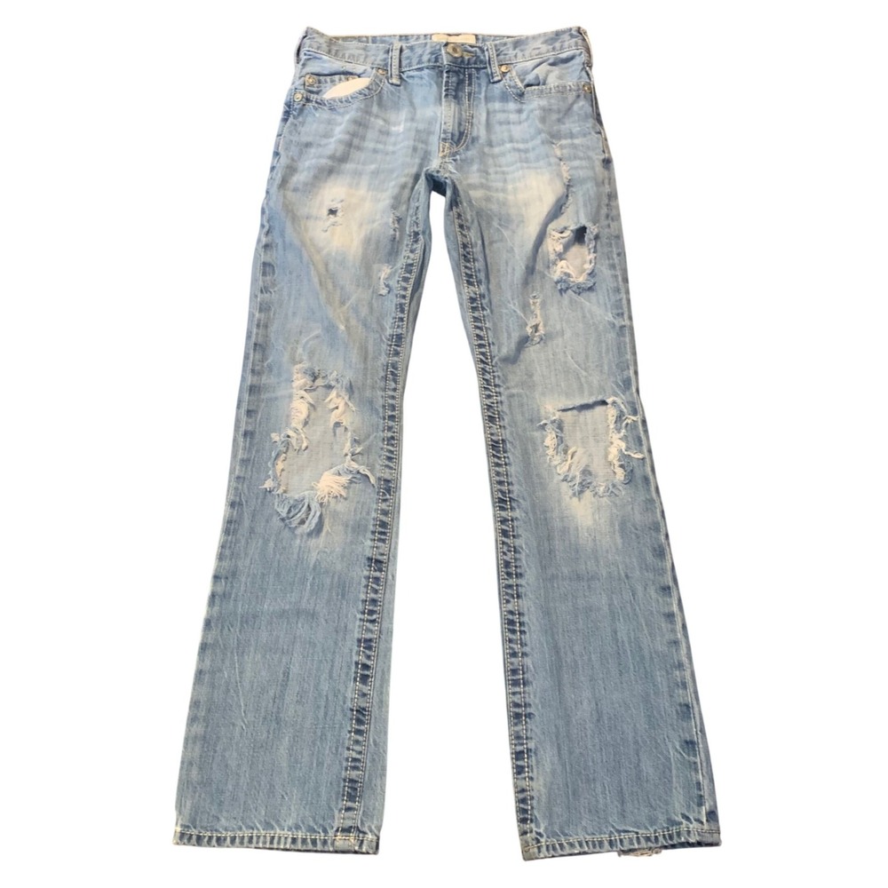 Y2K Aeropostale Jeans Distressed Straight Leg Light Wash 28